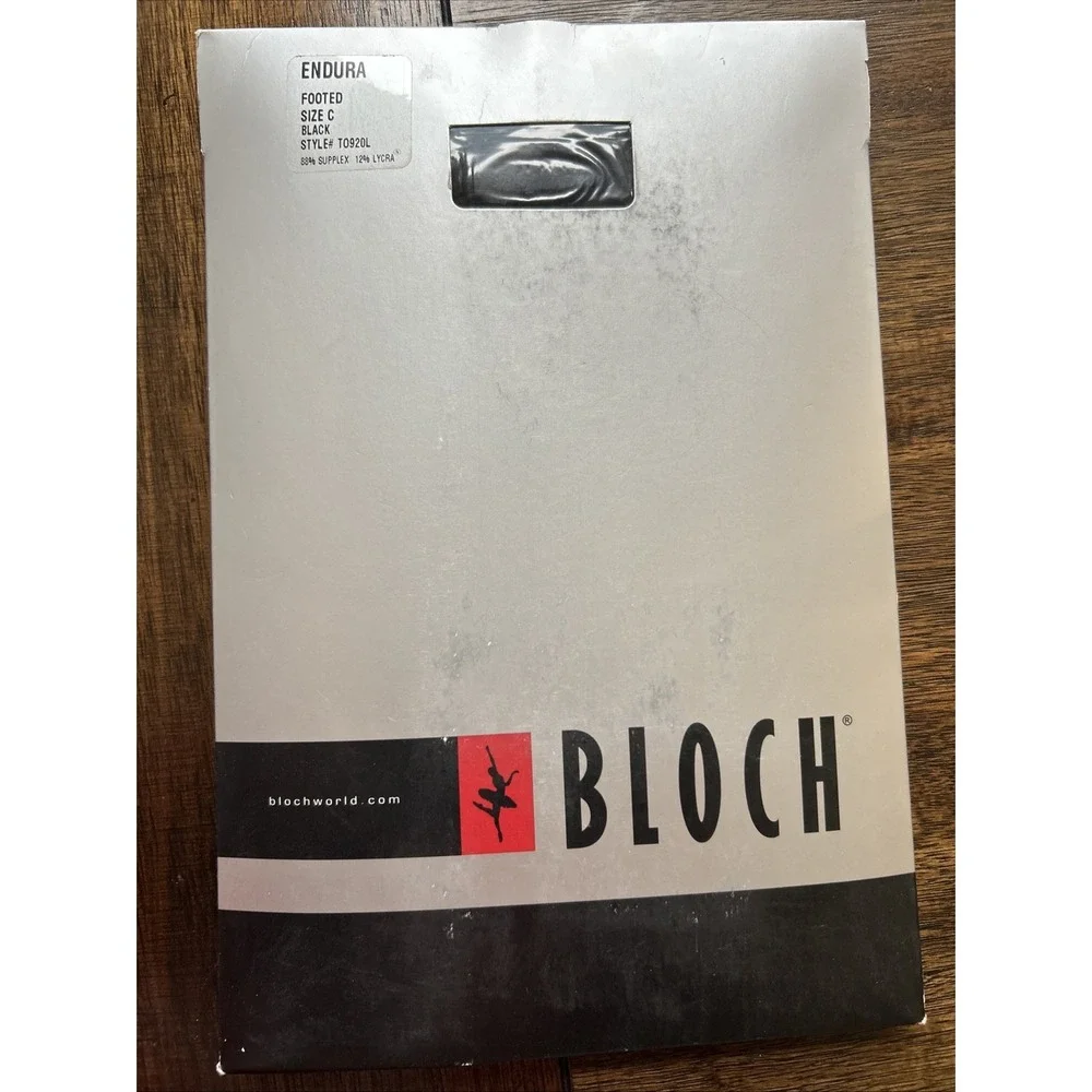Bloch Endura Black Footed Tights Adult Size C Style T0920L